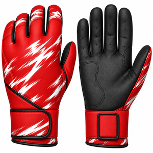 Dernier design, gants de frappe de baseball professionnels personnalisés avec logos, fermeture auto-agrippante, cuir respirant, paume antidérapante, ambidextres - Product Image 5