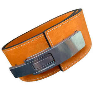 High Quality Heavy Duty Anti-Slip Cowhide Leather Customizable Adjustable Lever Belt for Body Building <b>Weight</b> Lifting 10-13MM - Product Image 6