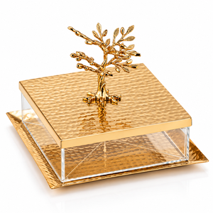 Caja de Madera de Alta Calidad para Chocolates con Tapa Dorada Acanalada para Eventos, Bodas y Regalos Premium, Tamaños y Colores Personalizables Disponibles - Product Image 3