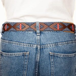 Ceinture Polo en Cuir Pleine Fleur Faite à la Main avec Motif Uni Marron Crème Style Sportif pour Hommes et Femmes Personnalisable Durable - Product Image 4