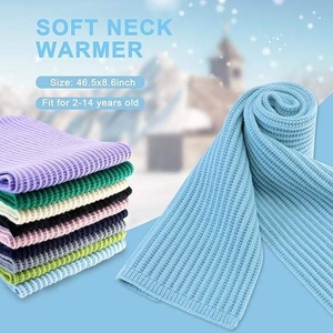 Écharpe en tricot 100% coton pour bébé et enfant en bas âge unisexe, logo personnalisé, couleur personnalisée, design classique d'hiver, écharpes en tricot - Product Image 3