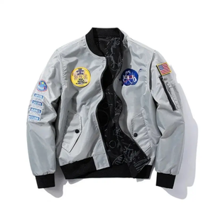 Veste de sport réversible en soie vintage pour homme, nouvelle collection automne, grande taille, style coréen décontracté, coupe-vent - Product Image 6