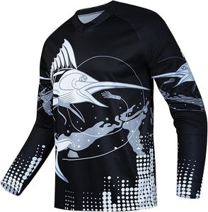 Vêtements de pêche personnalisés avec impression par sublimation camouflage, chemise de pêche légère à manches longues de haute qualité pour hommes, t-shirts pour hommes - Product Image 1