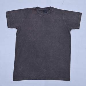 Camisetas de alta calidad con logotipo personalizado, de manga corta, cuello redondo, transpirables, con lavado ácido, elegantes y modernas para mujer, camisetas informales a la moda. - Product Image 2