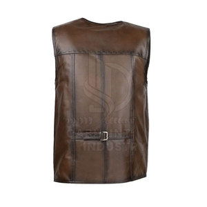 Chaleco de Cuero Genuino para Hombre, Moderno, Transpirable, Ropa de Invierno Informal, Ecológica y de Alta Calidad - Product Image 2