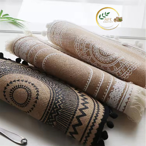 Sous-verre rond tressé en jute, écologique, rustique, support de tasse, design personnalisé, vente en gros au meilleur prix - Product Image 2