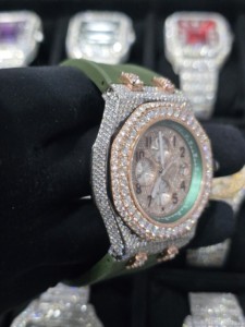 Montre de luxe élégante pour femme avec diamants Moissanite, bracelet en acier inoxydable, édition limitée, vente en gros - Product Image 2