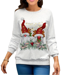 Pull-over à col oversize pour femme, sweat-shirt à manches longues, coupe ample, pour l'automne et Noël - Product Image 1