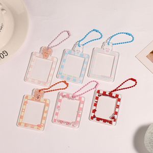 Wholesale Personalised UV Printing Acrylic <b>Keychain</b> with Transparent Insert Photo Frame and DIY Options - Product Image 2