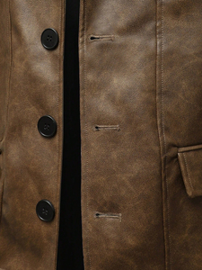 Chaqueta de Cuero para Hombre de Alta Calidad al por Mayor, el Mejor Diseño, Transpirable, Ropa OEM, Venta Caliente, Tela de Lona Transpirable, Ropa Urbana - Product Image 4