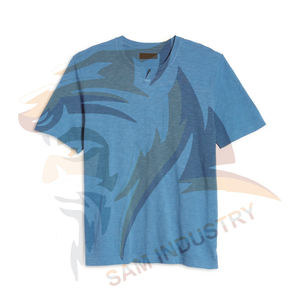 Camiseta de manga corta de corte regular para hombre, 100% algodón y poliéster/algodón, transpirable. - Product Image 5