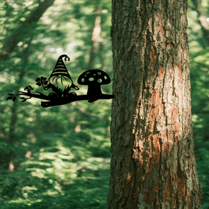 Adornos de Jardín para Exteriores CIFbuy, Siluetas de Metal Negro Vintage Encantadas, Elfos de Cuento de Hadas, TikTok para Temu, Decoración para Patio y Jardín - Product Image 4