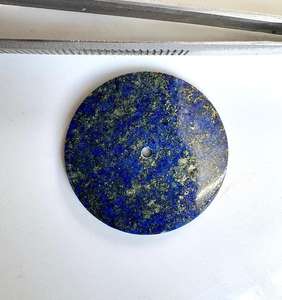 Esfera de Reloj de Lapislázuli Natural con Pirita, 28.5mm, Piedra Redonda Plana, Fabricante OEM Personalizado - Product Image 3