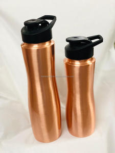 Premium Handcrafted Eco-Friendly Ayurvedic Copper Water <b>Bottle</b> Free Sample Detox Health India Engraved Design with Lid Included - Product Image 3