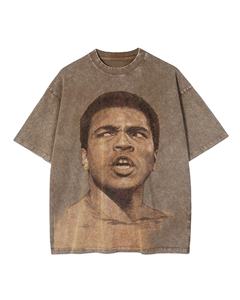 Haute qualité 100% coton hommes surdimensionné graphique T-Shirt personnalisé imprimé coupe ample cou à manches courtes Streetwear - Product Image 5