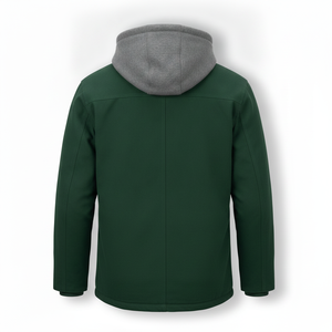 HIGHLAND EQUIPMENT CO. Veste de travail en toile verte pour homme avec capuche et fermeture éclair - Product Image 4