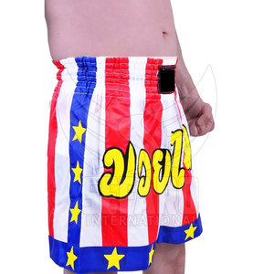 Pantalones Cortos de Kick Boxing para Hombre en Color Sólido, Hechos con Material Resistente, en Oferta - Product Image 4