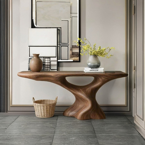 Mesa Consola Vintage, Mesa de Estilo Rústico con Tablero de Madera Maciza, Muebles Hechos a Mano, Mesa de Salón, Regalo de Inauguración - Product Image 2