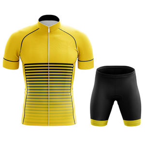 Ensemble de vêtements de sport respirants pour le cyclisme pour hommes avec maillot de vélo à séchage rapide et short de cyclisme rembourré à taille élastique - Product Image 5