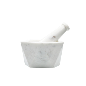 Indian Heritage White Marble Mortar and Pestle Eco Friendly Manual <b>Herb</b> and Spice <b>Grinder</b> Premium Kitchen Tool at Bulk Price - Product Image 3