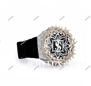 นาฬิกาข้อมือยางสีน้ำเงินประดับเพชร Mossinate จากโรงงานโดยตรง นาฬิกาข้อมือยางสีขาวประดับเพชร Mossinate ดีไซน์หรูหรา - Product Image 4