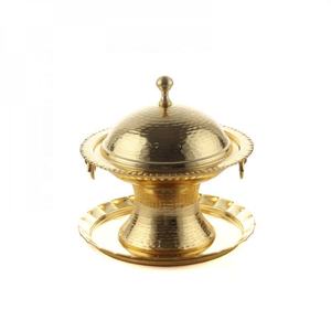 ชามเสิร์ฟอินทผลัมอาหรับพรีเมียม หม้อทองเหลืองสั่งทำพิเศษ ดีไซน์วินเทจ ตกแต่งแบบรักษ์โลก สำหรับเสิร์ฟอินทผลัมและผลไม้ต่างๆ - Product Image 2