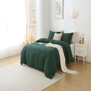 Solid Color King Size Duvet Cover Set 3-Piece Bedding Including 1 Duvet Cover and 2 Pillow Shams Comforter Not Included - Product Image 4
