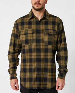 เสื้อเชิ้ตแขนยาวลายสก็อตสไตล์วินเทจสำหรับผู้ชาย พร้อมกระเป๋าเสื้อที่อก ผ้าแฟลนเนล ฤดูใบไม้ร่วง ผ้าฝ้าย 100% 240 GSM รับผลิตตามสั่งขายส่ง OEM พร้อมสกรีนโลโก้ - Product Image 3