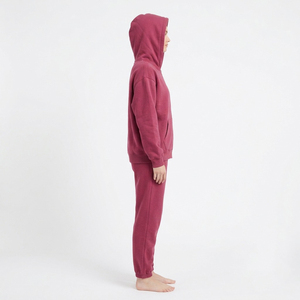 Conjunto deportivo informal de sudadera con capucha y pantalones de chándal de algodón para mujer - Product Image 2
