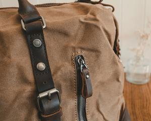 Sac de voyage en cuir et toile tendance pour l'exportation en gros, grand sac de week-end étanche avec fermeture éclair, sac de sport LCTB-0030 - Product Image 3