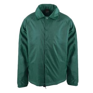 Veste en polyester enduit vert pour homme, col marin, fermeture à boutons, résistante à l'eau, coupe régulière, vêtements d'extérieur - Product Image 1