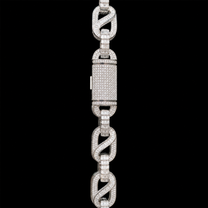 Chaîne Hip Hop personnalisée en moissanite taille ronde et baguette, design élégant fait main, bijoux en diamant certifié de qualité supérieure - Product Image 4