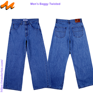 Pantalones Vaqueros Holgados para Hombre, Color Azul Oscuro, Corte Holgado, Cinco Bolsillos, Cierre Vertical, 11.09 OZ - Product Image 3