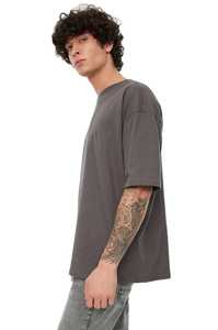 เสื้อยืดผู้ชายทรงปกติ ผ้าฝ้าย 100% สีเทาล้วน แขนสั้น คอกลม สไตล์ลำลอง ผ้าเจอร์ซีย์ถัก โลโก้ด้านหน้า ระบายอากาศได้ดี เป็นมิตรกับสิ่งแวดล้อม - Product Image 4