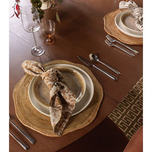 Mantel Individual de Ratán Natural, Tejido a Mano, Diseño Festoneado, Decoración para Mesa de Comedor, Decoración del Hogar - Product Image 6