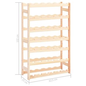 Porte-bouteilles en pin pour 42 bouteilles, pour l'affichage et le rangement - Product Image 6