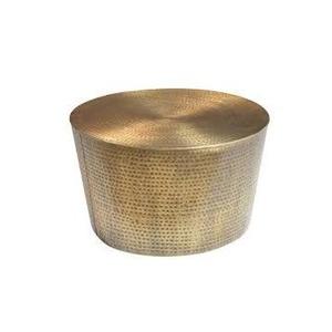 Mesa de Centro de Metal Martillado con Acabado Bronce Antiguo de Gran Tamaño, Muebles Clásicos para Sala de Estar - Product Image 5