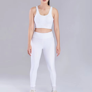 Ensemble de yoga pour femmes personnalisable, best-seller, 2 pièces, respirant, vêtements de sport, avec taille élastique - Product Image 3