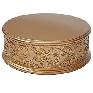 Support rond de service à gâteaux dorés, présentoir à pâtisserie rond et personnalisé de haute qualité, pour décor de mariage, à bas prix - Product Image 1