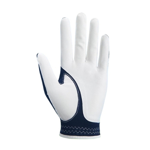 Guantes de golf unisex de PU azul marino y blanco, modelo deportivo antideslizante sin cordones - Product Image 5