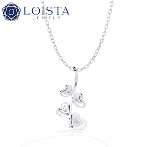 Custom 18K <b>Solid</b> <b>Gold</b> Cute Style Third Party Certified <b>Pendant</b> for Women Round Brilliant Cut Lab Grown Diamond <b>Pendant</b> - Product Image 4