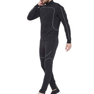 <b>Men</b> Stand Collar Custom Design Piping Streetwear Tracksuit Two Piece Jogging Suit Fashion Casual Outfit - Product Image 4