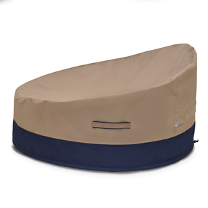 Chaise longue ronde d'extérieur au design moderne OEM/ODM avec auvent, en tissu Oxford 600D robuste résistant aux UV, garantie 1 an - Product Image 2
