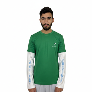 Camisas de doble capa para hombre al mejor precio y con MOQ bajo, estilo urbano, camisas de doble capa elegantes, camisa de doble capa de media manga para hombre - Product Image 1