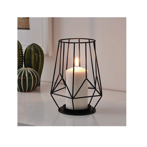 Luxury Vintage Iron Candle <b>Lantern</b> with <b>Moroccan</b> Cutwork Design for Indoor Outdoor Use - Product Image 1