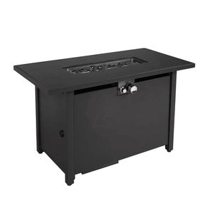 Tavolo con Braciere da Esterno in Acciaio, 63,5 cm (H) x 106,7 cm (L), con Coperchio, Braciere Resistente per Uso Esterno - Product Image 3