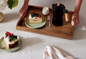Serving Food <b>Tray</b> Wooden Serving <b>Tray</b> Minimalist Design for Dining Tableware Kitchen Storage <b>Tray</b> <b>Snack</b> <b>Tray</b> for Party - Product Image 4