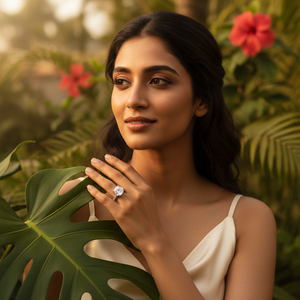 Hermoso Anillo de Compromiso de Plata con Corte Cojín, Elegante y Brillante, con Banda Pavé, Plata de Ley 925, Anillos para Mujer para Usar en Fiestas - Product Image 5