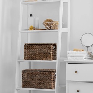 Caja de Almacenamiento Rústica Tejida a Mano de Jacinto de Agua Ecológica con Tapa, Cesta Organizadora Natural Trenzada para el Hogar, Multiusos - Product Image 6