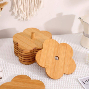 Muestra Gratuita de Alfombrillas y Posavasos de Bambú con Logotipo Grabado, Aislantes del Calor, Accesorios de Cocina - Product Image 3